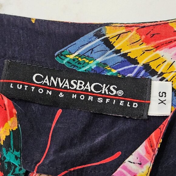 Canvasbacks Vintage Small Butterfly Patchwork Tunic Top Boho Maximalism Artsy - Picture 10 of 11